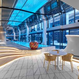 WET deck and indoor pool at the W Melbourne
