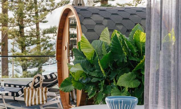 elysium manly wellness suite terrace with sauna